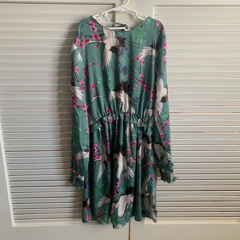 Long sleeve printed dress from Zara